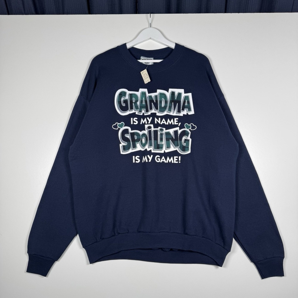 + NEW Vintage 90s Grandma is My Name , Spoiling is My Game Sweatshirt - XL